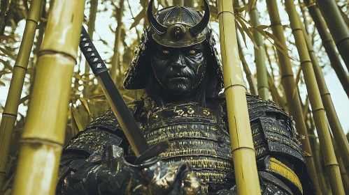 Samurai warrior with sword