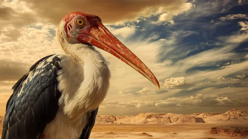 Stork in the Desert