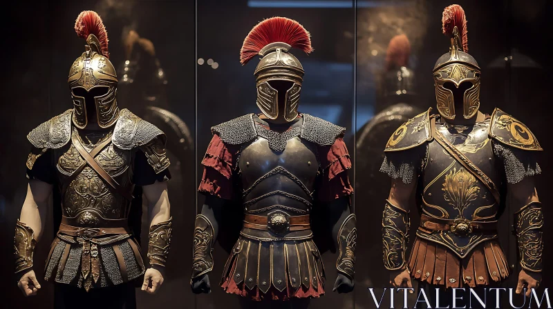 Antique Armor Suits AI Image