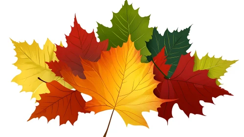 Colorful Autumn Leaves Arrangement