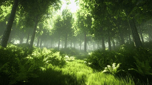 Sunlit Woodland Paradise