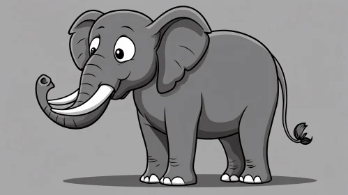 Friendly Elephant Cartoon