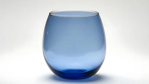 Serene Blue Glassware Art Piece