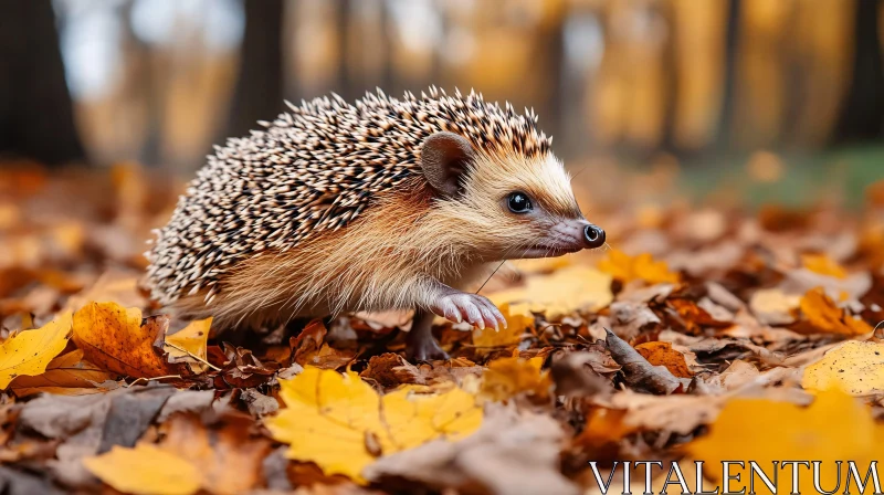 Hedgehog in Forest AI Image