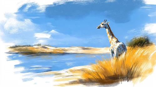 Giraffe by the Water