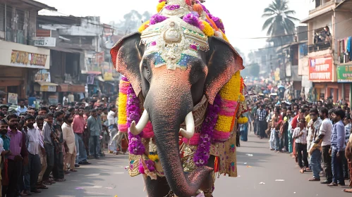 Majestic Elephant Festival Procession