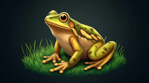 Illustration of a Green Frog