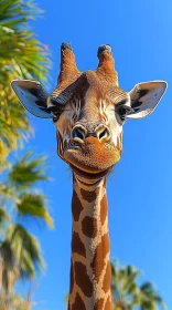 Charming Giraffe Close-Up