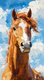 Artistic Horse Portrait in Nature