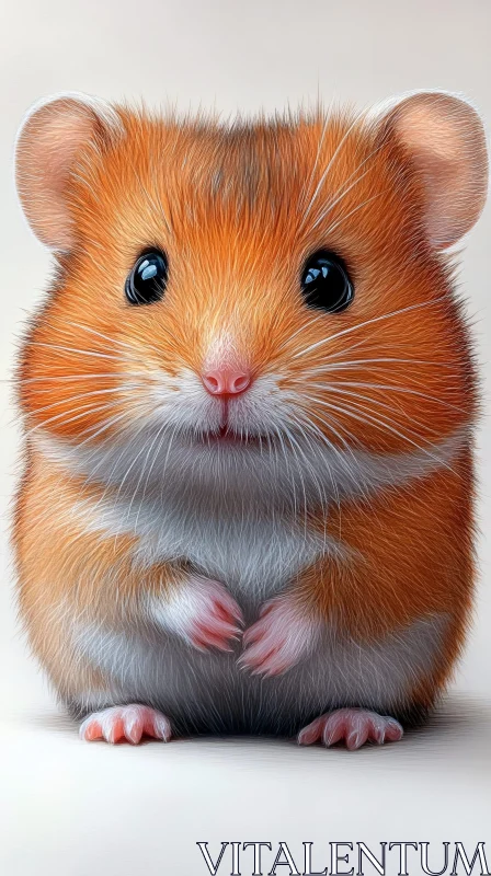 AI ART Adorable Hamster Art