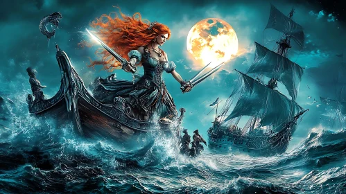 Red-Haired Pirate Queen of the Seas