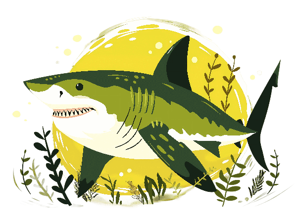 POD Design Underwater Shark T-Shirt Print