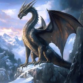 Mountain Dragon Fantasy Art