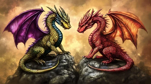 Dragon Confrontation: Mythical Beasts Staredown