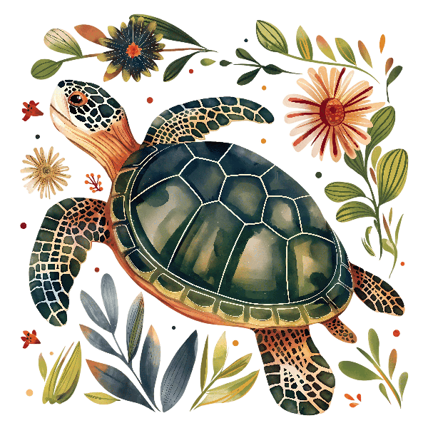 Nature-Inspired Turtle T-Shirt Design POD Design