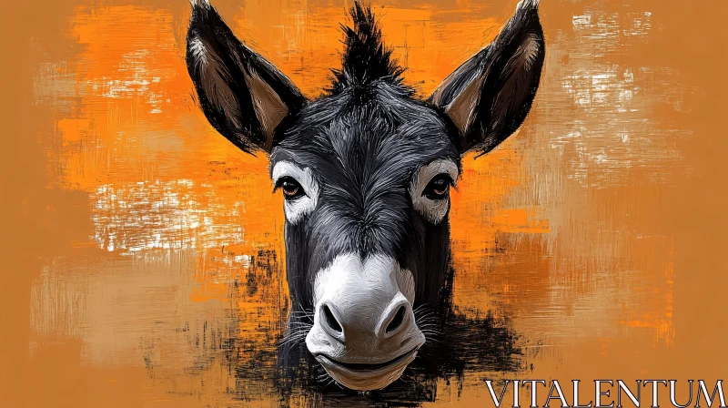 Expressive Donkey Digital Art AI Image