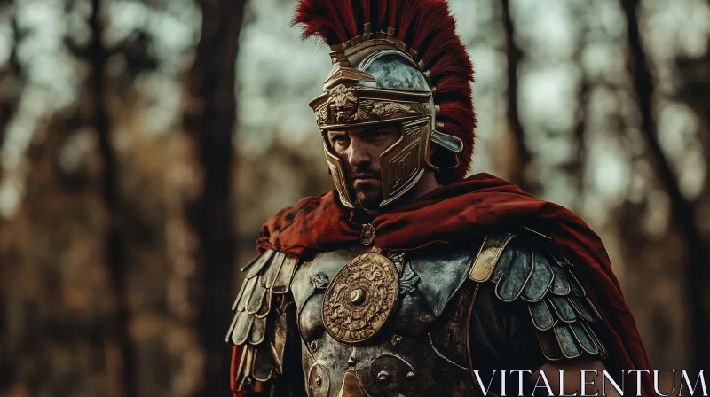 Ancient Roman Soldier Portrait AI Image