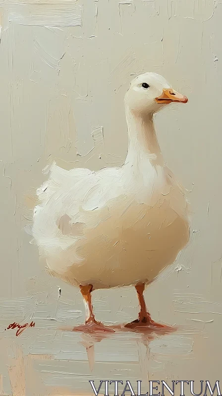 Serene Duck Artwork AI Image