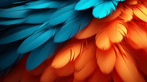 Colorful Feather Composition Artwork