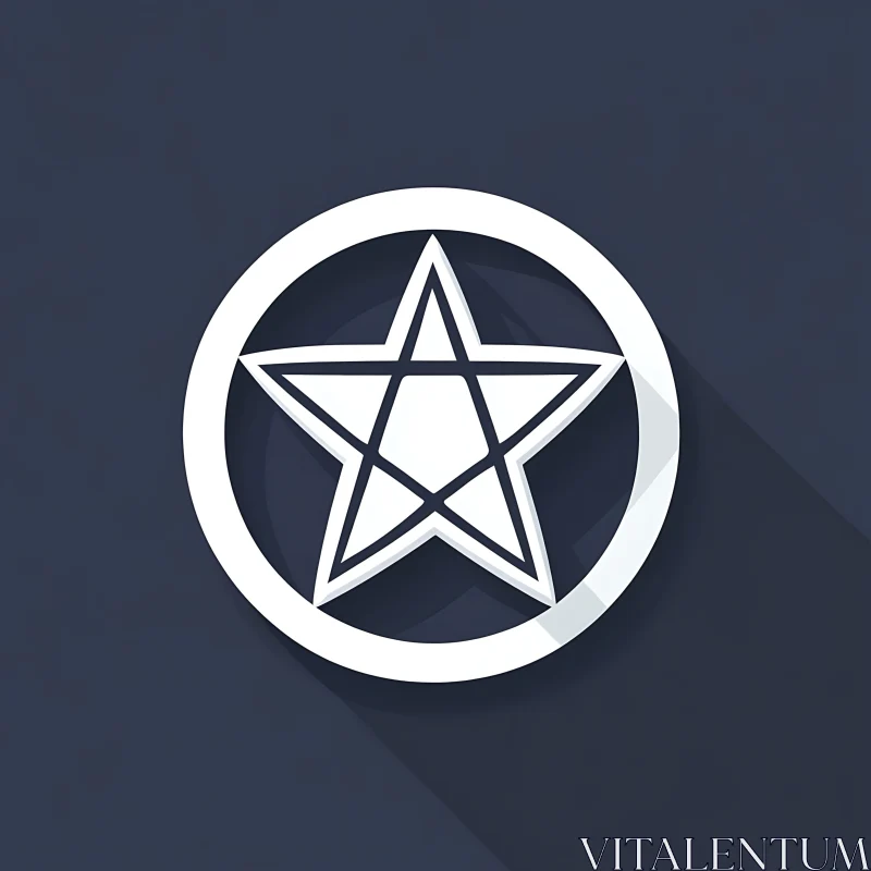 Encased Pentagram Star Design AI Image