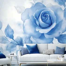 Serene Blue Rose Floral Design