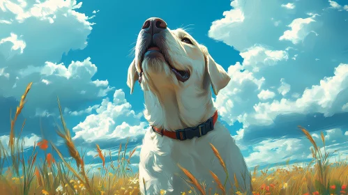Dog Enjoying Nature