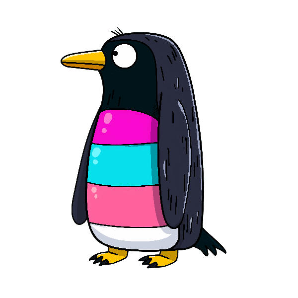 Playful Penguin Graphic POD Design