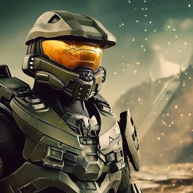 Halo Inspired Futuristic Warrior in Armor