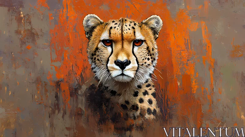 Cheetah Art in Bold Colors AI Image