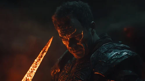 Man with Burning Sword