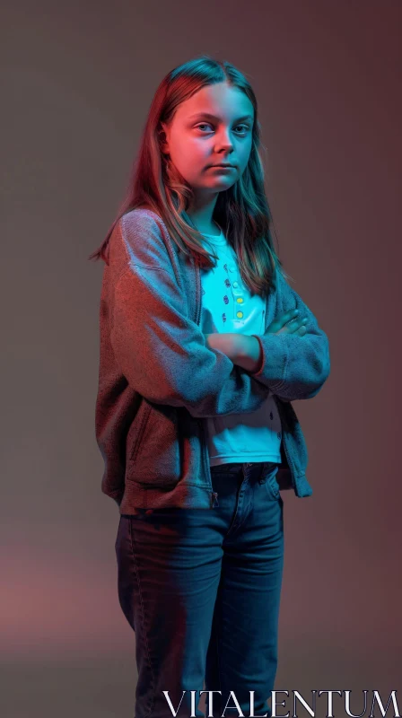 AI ART Greta Thunberg Studio Portrait