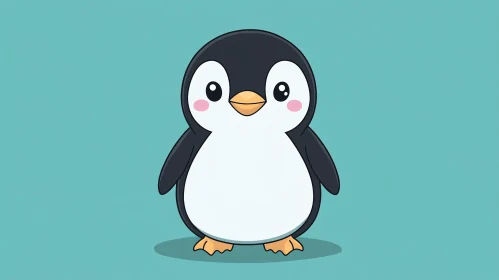 Charming Cartoon Penguin Art