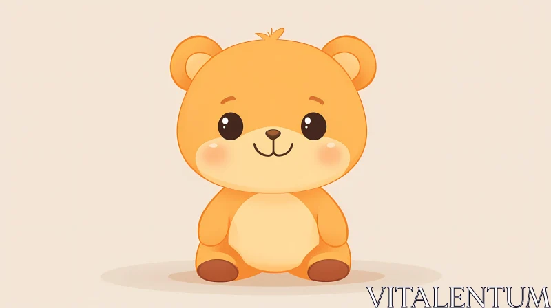 Cute Teddy Bear Art AI Image