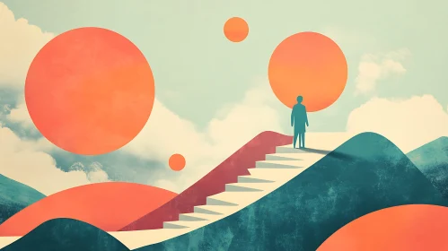 Stairway to Sky: Abstract Journey