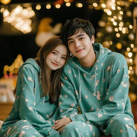 Matching Pajamas: A Couple's Portrait