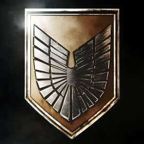 Abstract Metal Wings Shield