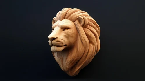 Lion Head Carving