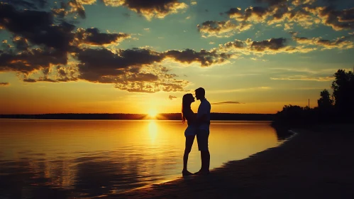 Golden Hour Romance on the Beach