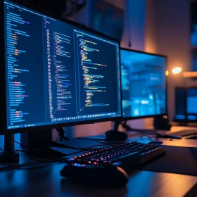Coding Environment with Dual Screens