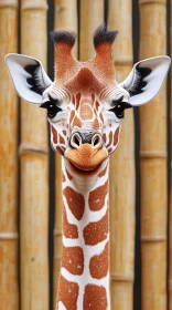 Majestic Giraffe in Bamboo Setting