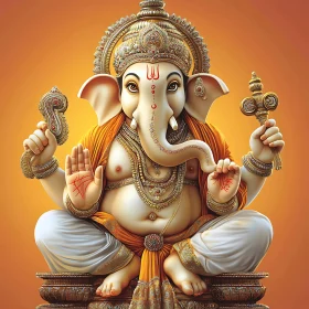 Ganesha Illustration - Hindu God Artwork