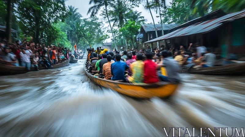 AI ART Boat Race in the Water