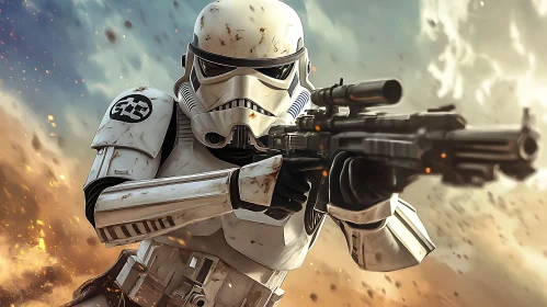 Sci-Fi Soldier in Combat