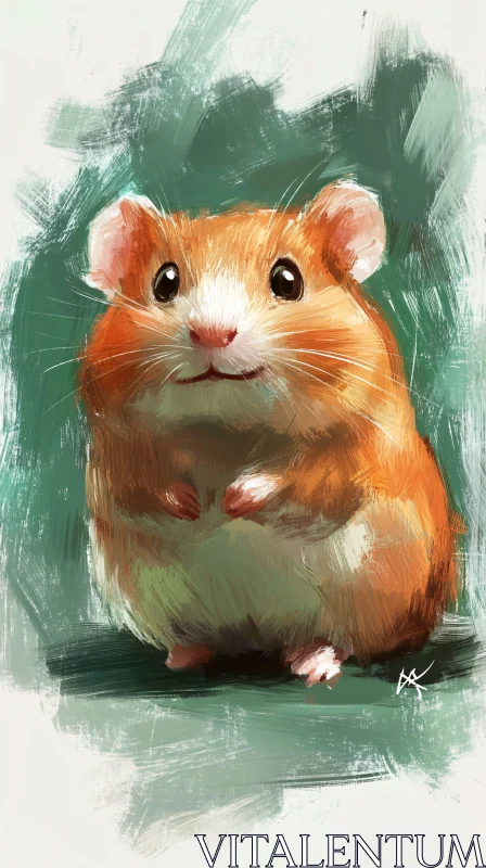 Hamster Art Portrait AI Image