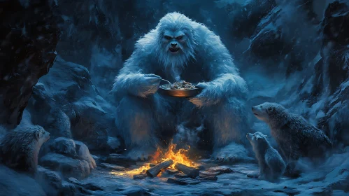 Winter Meal with Yeti and Bears