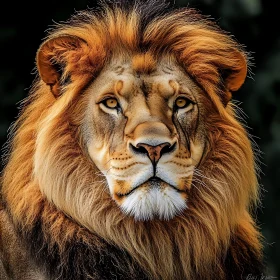 Lion Face Close-Up