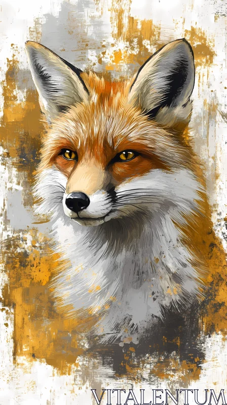 Expressive Fox Painting AI Image