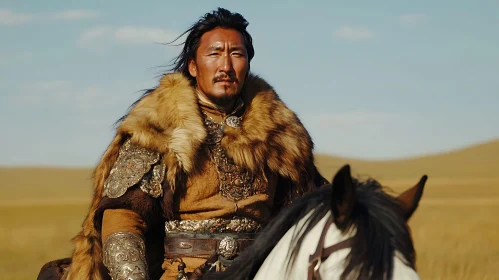 Equestrian Portrait of a Mongol Warrior