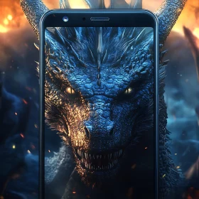 Dragon on Phone Screen