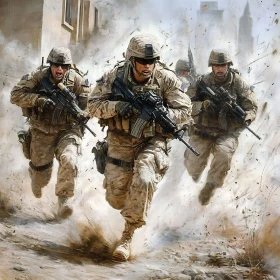 Combat Soldiers in Action